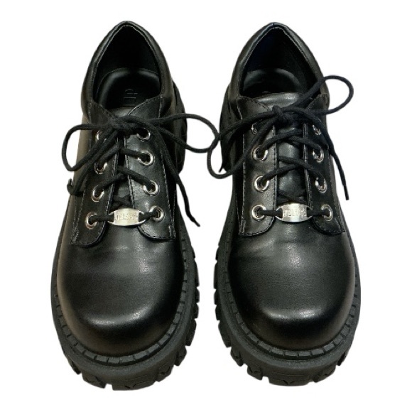 Dolls Kill dELiA*s NWOB Black Goth Grunge Chunky Platform Oxford Shoes Size 8M - Picture 2 of 8